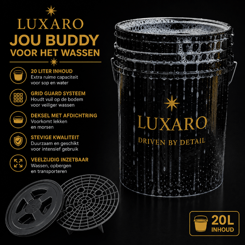 20 liter wash bucket met grit guard