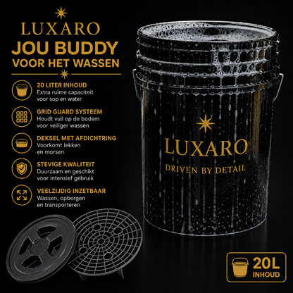 20 liter wash bucket met grit guard